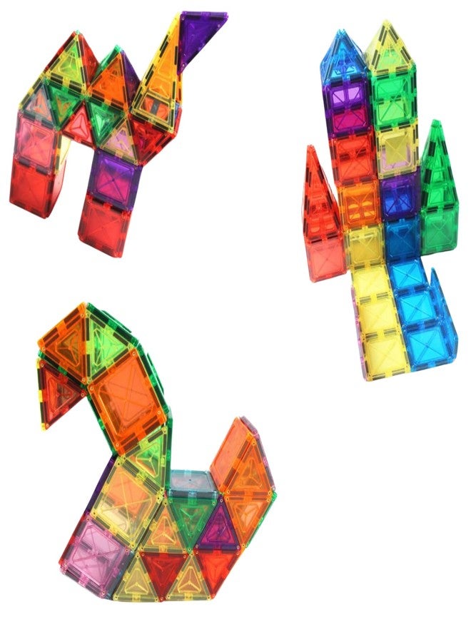 Sakuya Magnetic Tile STEM Toy for Kids, 50 Pcs | Colorful 3D Building Tiles for Creativity, Problem-Solving & Motor Skills | Fun Learning Construction Set for Boys & Girls Ages 3+ - Image 4
